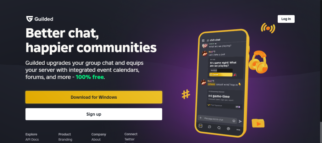 Discord alternative for communities.